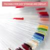 120 Sticks Nail Sample Display Stand, Spiral Removable Portable Fan Shaped Nail Sample Shelf for UV Gel Color Display (Transparent Color) view 2