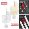 120 Sticks Nail Sample Display Stand, Spiral Removable Portable Fan Shaped Nail Sample Shelf for UV Gel Color Display (Transparent Color) view 4