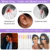 Maitys 360 Pieces Ear Hole Floss Piercing Cleaner Floss Disposable Piercing Aftercare Cleaning Line Ear Hole Care Cleaning Tool for Women Men(Pink, Purple, Yellow) view 4