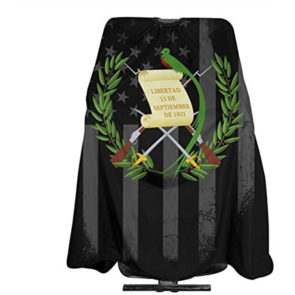 Nuboxx Coat Of Arms Guatemala USA Flag Salon Hair Cutting Cape Cloth Barber Hairdressing Wrap Haircut Apron Cloth Styling Accessory For Unisex