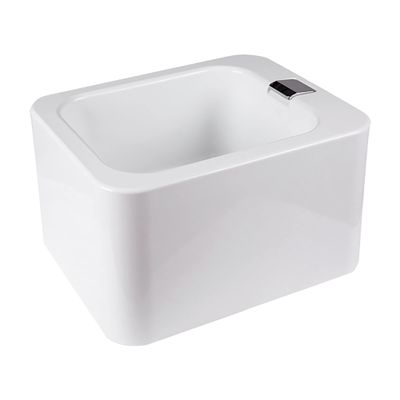 Foot Massager Spa,Feet Soaking Tub,Acrylic Pedicure Sink,Pedicure Foot Spa,Foot Soak Tub,Pedicure Kit Foot Spa,Foot Bath Spa,Foot Spa,Foot Bath Basin with Square Waterfall Outlet (Color : White-108,