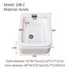 Foot Massager Spa,Feet Soaking Tub,Acrylic Pedicure Sink,Pedicure Foot Spa,Foot Soak Tub,Pedicure Kit Foot Spa,Foot Bath Spa,Foot Spa,Foot Bath Basin with Square Waterfall Outlet (Color : White-108, view 3