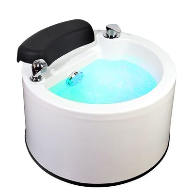 Pedicure Foot Spa,Feet Soaking Tub,Foot Massager Spa,Acrylic Pedicure Sink,round foot Soak Tub,pedicure Kit Foot Spa,Foot Bath Spa With Massage Surfing,foot Massager Soak,with 7 Colorful Lights