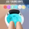 Pedicure Foot Spa,Feet Soaking Tub,Foot Massager Spa,Acrylic Pedicure Sink,round foot Soak Tub,pedicure Kit Foot Spa,Foot Bath Spa With Massage Surfing,foot Massager Soak,with 7 Colorful Lights view 2