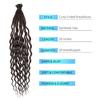 20 Inch Curly Dreadlocks Extensions Wavy Synthetic Dreads, 20 Strands Single Ended Dreads Locs Extension (20 4#) view 2