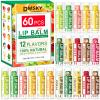 DMSKY 60 Pack Lip Balm, Natural Lip Balm Bulk, Moisturizing Lip Balms with Vitamin E and Coconut Oilfor Chapped Lips-12 Flavors view 1