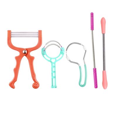 JZK 5X Facial Hair Remover Tool for Women and Men, Spring Threading Tool for face Hair/Upper Lip Hair/Eyebrows, Spring Facial epilator, Manual Ladies Facial Fluff Remover