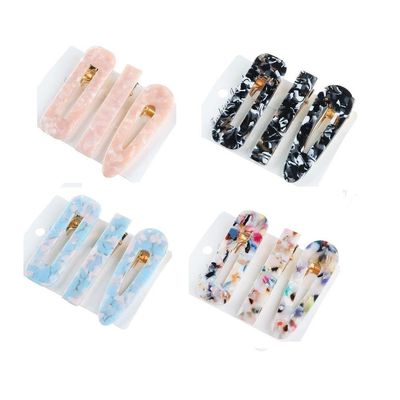 12 Pcs Acrylic Resin Hair Clips,Fashion Geometric Hair Barrettes Hair Accessories For Women Girls