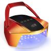 96w Cordless LED Nail Lamp with Portable Handle Professional Curing UV Lamp for Gel Nails Auto Infrared Sensor and 4 Timers (Red) view 1