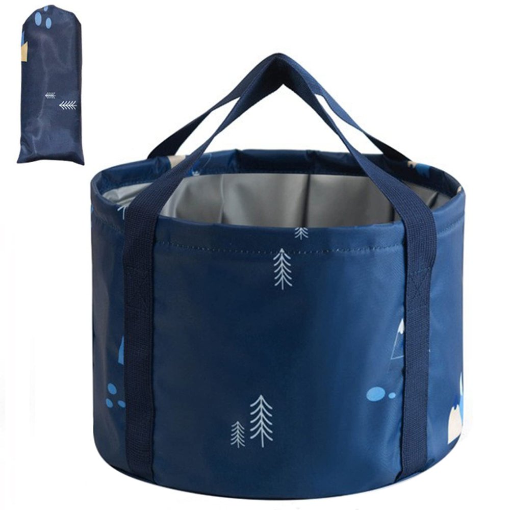 Multifunctional Collapsible Bucket for Soaking Feet, Portable Foot Bath Bag, Foot Spa Soaking Feet Home Pedicure Basin Outdoor Camping for Washing, Fishing Wait Handy Carrying Bag, Large