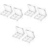 Beaupretty 6 Pieces Empty Eyeshadow Pallet 4 Grids Eye Shadow Lipstick Storage Case Box Clear Makeup DIY Cosmetic Organizer Container view 1