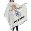 Custom Barber Cape, Personalized Text Hair Cutting Cape for Men, Customized Haircut Kit Hairdressing Apron for Home and Barbershop view 4