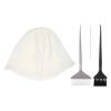 KALLORY 4pcs Silicone Hair Coloring Cap Hook and Brushes Reusable Dyeing Kit for Salon and Home Use Lightweight and Comfortable Hair Highlighting Tool view 1