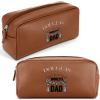 Personalized Travel Toiletry Bag for Men, Custom Cosmetic Organizer Bag w/ Name - Portable Leather Waterproof Zipper Pouch Dopp Kit Shaving Bag, Customized Gifts for Dad Husband Birthday Father's Day view 1