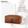 Personalized Travel Toiletry Bag for Men, Custom Cosmetic Organizer Bag w/ Name - Portable Leather Waterproof Zipper Pouch Dopp Kit Shaving Bag, Customized Gifts for Dad Husband Birthday Father's Day view 4