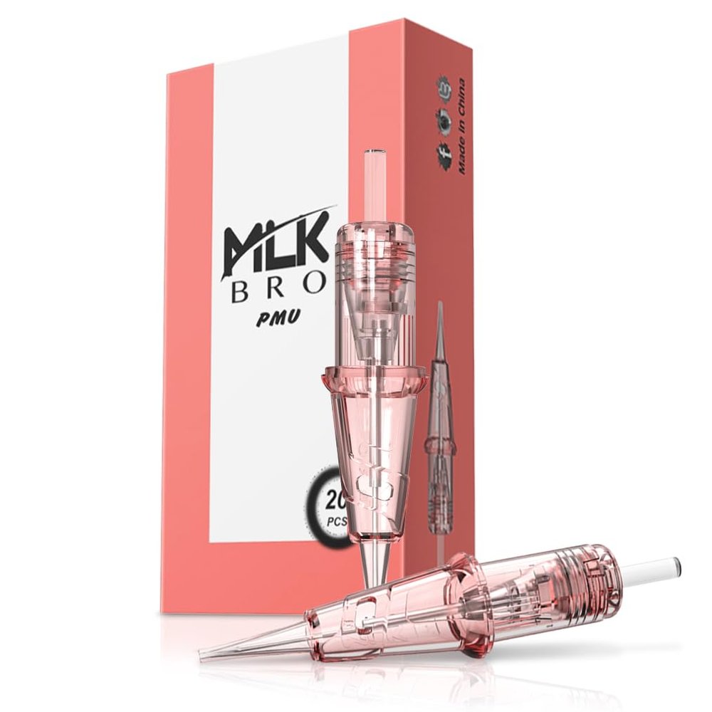 INKin PMU Needles Ultra-Fine Microblading Needles 3RL 0.16mm Round Liner, Soft Needle Tips and Stable Design for Precision, Tattoo Cartridge Needles with Safety Membrane for Eyebrows Lips (0403RL)