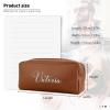 Personalized Travel Toiletry Bag for Women Men, Custom Makeup Bag with Name - Portable Leather Waterproof Zipper Pouch Cosmetic Organizer Bag Dopp Kit Shaving Bag, Customized Gifts for Mom Dad view 4
