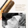 2pcs Mustache Brush for Men, Double Sided Shave Brush with Ergonomic Long Handle, Multipurpose Beard Grooming Brush for Knots Removal, Soft Beard Bristles Brush for Home Salon view 3