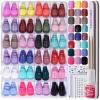 Teenitor Short Press On Nails with Glitter, 12 Sizes Square, Matte & Glossy Finish view 1