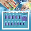 Teenitor Short Press On Nails with Glitter, 12 Sizes Square, Matte & Glossy Finish view 2