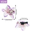20 PCS Bohemian Hawaiian Orchid Flower Hair Accessories - Alligator Clips, Big Hair Pins, Summer Hair Barrettes for Bridal Wedding and Women Girls view 2