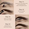 Tinted Thickening Eyebrow Mascara with Two Eyebrow Brushes,Brow Fast Sculpt,Waterproof,Transfer-proof,Eyebrow Tinting Kit- Cruelty Free - Light Medium Brown (2 Pack) (03 Gray) view 4