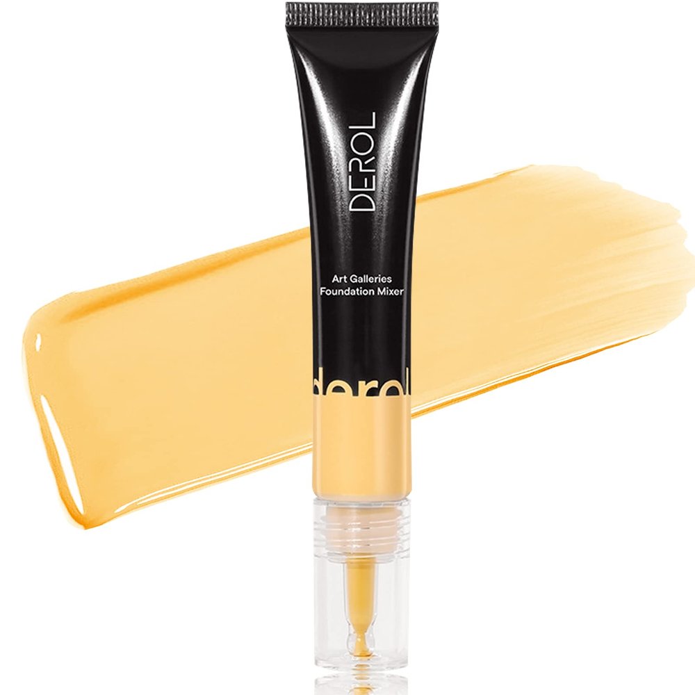 LOKFAR Yellow Foundation Mixing Pigment for Adjusting Shade and Color Corrector, Blends Easily, Yellow Color Corrector for Neutralizing Pink Red Tones in Foundation or Concealer (03#)