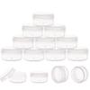 10 Gram Sample Containers with Lids, 10Pcs Clear Sample Jars, Small Cosmetic Travel Containers for Makeup, Lotion, Cream, Powder, 10 ML Mini Container with Lids view 1