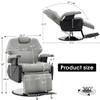 BarberPub Hydraulic Recline Barber Chair All Purpose Salon Beauty Spa Styling Equipment 9208 (Grey) view 3