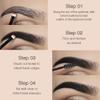 Tinted Thickening Eyebrow Mascara with Two Eyebrow Brushes,Brow Fast Sculpt,Waterproof,Transfer-proof,Eyebrow Tinting Kit- Cruelty Free - Light Medium Brown (2 Pack) (04 Black) view 4