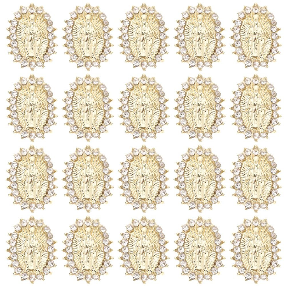 20pcs Virgin Nail Charms Jesus Charms Metal Buddha s Religious Nail Jewels 3D s Women Girl Manicure Art Craft Decoration