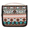 CFERSAN Travel Hanging Toiletry Bag for Women Men Tribe Ethnic Aztec Geometric Cosmetic Bag Waterproof Makeup Organizer for Accessories, Shampoo, Full Sized Container, Toiletries for Bathroom Shower view 1