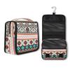 CFERSAN Travel Hanging Toiletry Bag for Women Men Tribe Ethnic Aztec Geometric Cosmetic Bag Waterproof Makeup Organizer for Accessories, Shampoo, Full Sized Container, Toiletries for Bathroom Shower view 2