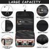 CFERSAN Travel Hanging Toiletry Bag for Women Men Tribe Ethnic Aztec Geometric Cosmetic Bag Waterproof Makeup Organizer for Accessories, Shampoo, Full Sized Container, Toiletries for Bathroom Shower view 3