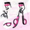 17 Pcs Eyelash Curlers Kit Lash Curler Eyelash Comb Seperator Extension Tweezers Eyebrow Brush Scissors False Eyelashes Applicator Eyebrow Trimmer Silicone Refills Pads for Women(Purple) view 3