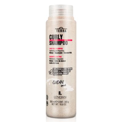 Lendan - Hydrating and Repairing Shampoo - Terra Curly Shampoo - 300 ml - Low Poo - For Curly Hair - Removes Toxins from Hair - Curly Method Approved - Free of Sulfates, Parabens, and Silicones