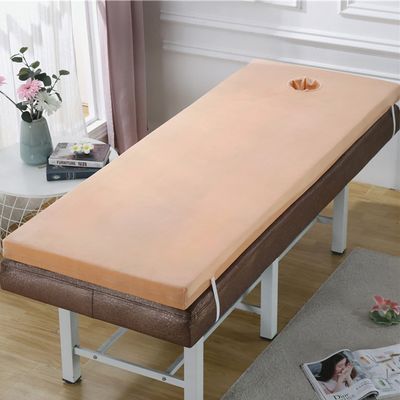 Lash Bed Topper with Washable Cover,2.7" Thickness Massage/Spa Table Pad with Breathing Hole,Foldable Sleeping Pad for Travel with Elastic Bands(Without Bed),Camel,60x180cm