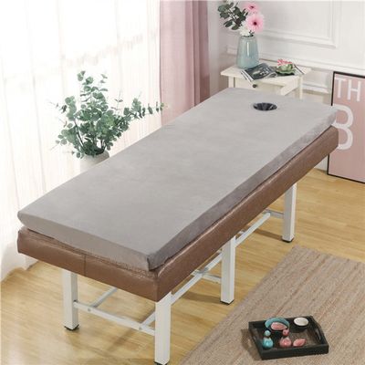 Lash Bed Topper with Washable Cover,2.7" Thickness Massage/Spa Table Pad with Breathing Hole,Foldable Sleeping Pad for Travel with Elastic Bands(Without Bed),Gray,60x180cm