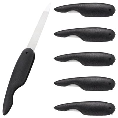 6pcs Folding Nail File Nail Buffer Folding Tool Metal File Buffer Nail File for Thick Toenails Trim Metal Sapphire Buffer Bulk Nail Tool Stainless Steel Manicure Clippers