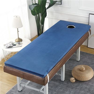 4cm Thickness Massage Table Lash Bed Mattress Topper,Plush Beauty Salon Bed Mattress with Round Head,Spa Sheets Portable for Physiotherapists,Bed Not Included,Navy Blue,70x190cm
