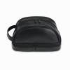 Mgiahekc Mens Toiletry Bag PU Leather Waterproof Travel Toiletry Bag Cosmetic Bag with Portable Handle Perfect for Household Business Vacation Groomsmen Gifts,Black view 1