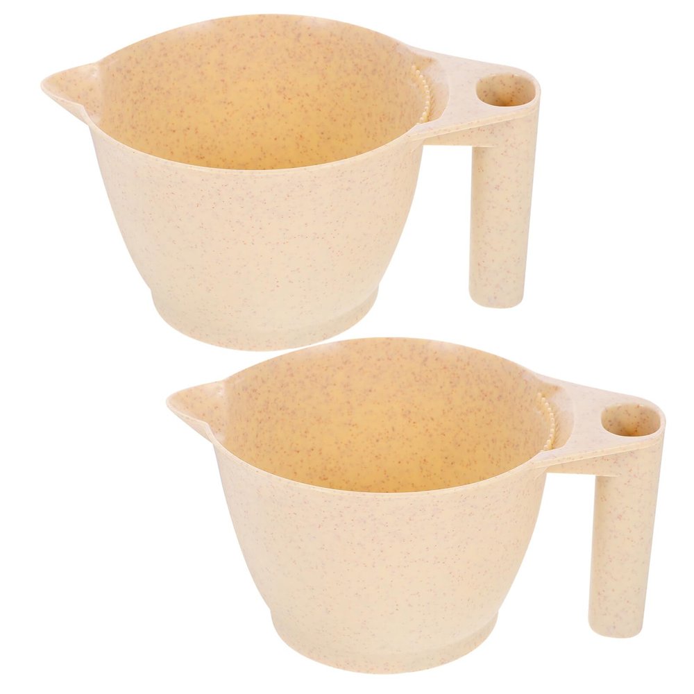 Lurrose Hair Dye Bowl Blonde Hair Dye Blonde Hair Dye 2pcs Hair Dye Bowl Plastic Color Mixing Tint Bowls Diy Oil Treatments Tools for Salon Hairdressing, Beige Facial Tools Facial Tools