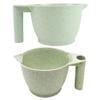 Lurrose Hair Dye Bowl 2pcs Plastic Color Mixing Tint Bowls Diy Oil Treatments Tools for Salon Hairdressing, Green Hair Tinting Bowls view 1