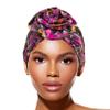 TouchUps Hair Bun Cap Hair Protection Head Wrap Hairbun Cap Wrap African Turban Pattern Headwrap Headscarf Pink view 2