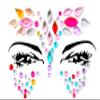 Face Gems Adhesive Glitter Jewel Tattoo Sticker Festival Gems Rave Party Body Make Up (9 PCS Z9ZAKMIX-B) view 4