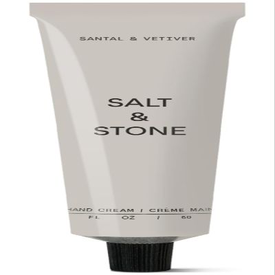 Salt & Stone Hand Cream for Women & Men | Santal & Vetiver | Hydrates, Nourishes & Softens Skin | Restores Dry Cracked Hands | Fast-Absorbing | Cruelty-Free & Vegan (2 fl oz)