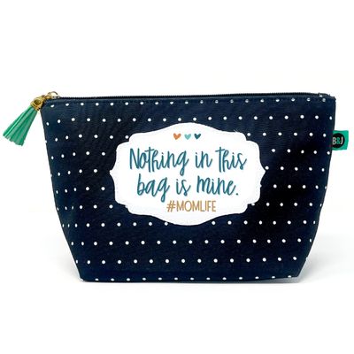 Brooke & Jess Designs Mom Life Funny Pouch Gifts for Women Dotted Makeup Bags Cosmetic Bag Travel Toiletry Makeup Pouch Bag with Zipper Best Birthday Just Because Gifts