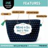 Brooke & Jess Designs Mom Life Funny Pouch Gifts for Women Dotted Makeup Bags Cosmetic Bag Travel Toiletry Makeup Pouch Bag with Zipper Best Birthday Just Because Gifts view 2