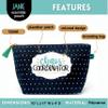 Brooke & Jess Designs Chaos Coordinator Pouch Gifts for Women Dotted Makeup Bags Cosmetic Bag Travel Toiletry Makeup Pouch Pencil Bag with Zipper Best Teacher Just Because Gifts view 2