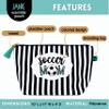 Brooke & Jess Designs Sports Mom Soccer Pouch Gifts for Women Striped Makeup Bags Cosmetic Bag Travel Toiletry Makeup Pouch Pencil Bag with Zipper Best Birthday Just Because Mother Gifts view 2